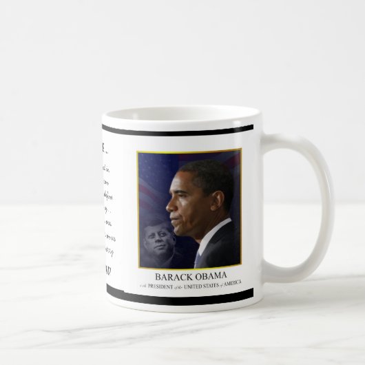 Obama mit JFK - Kaffee-Tasse Kaffeetasse (Rechts)