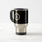 Obama mit JFK - Kaffee-Tasse Reisebecher (Vorderseite Links)