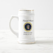 Obama mit JFK - Stein-Tasse Bierglas (Links)