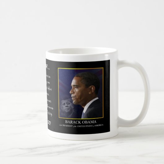 Obama mit Kennedy - Kaffee-Tasse Kaffeetasse (Rechts)
