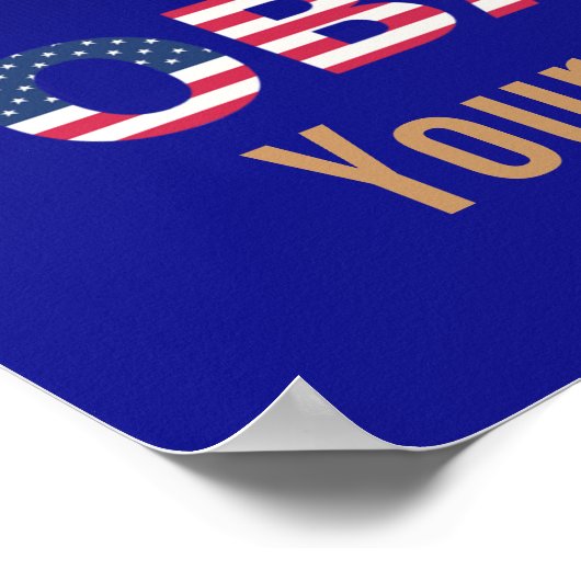 Obama mit Text - Poster - Vorlage (Ecke)