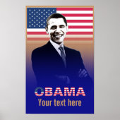 Obama mit Text - Poster - Vorlage (Vorne)