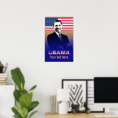 Obama mit Text - Poster - Vorlage (Heimbüro)