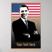 Obama mit Text - Poster - Vorlage (Vorne)