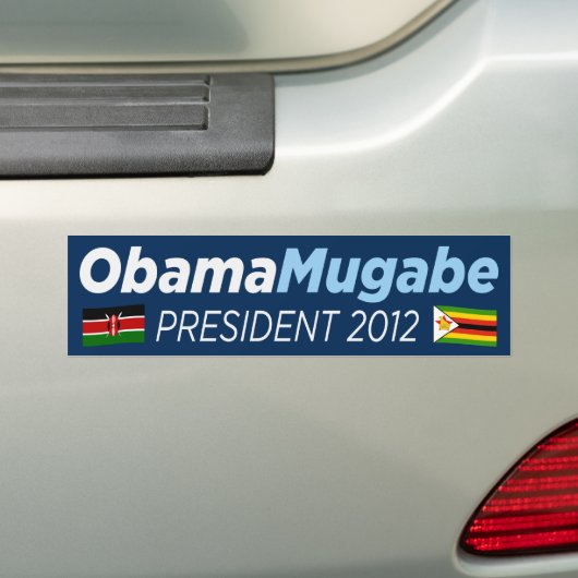 Obama Mugabe 2012 Autoaufkleber (Auf Auto)