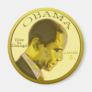 OBAMA-Münze Magnet