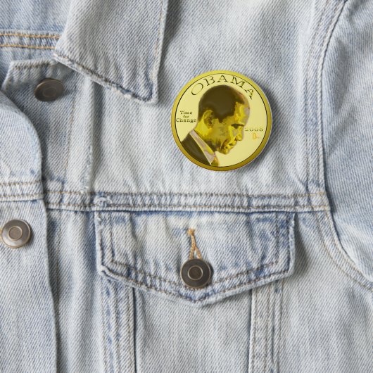 Obama-Münzenstandardgröße Knopf Button (Beispiel)