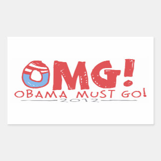 Obama muss 2012 gehen rechteckiger aufkleber