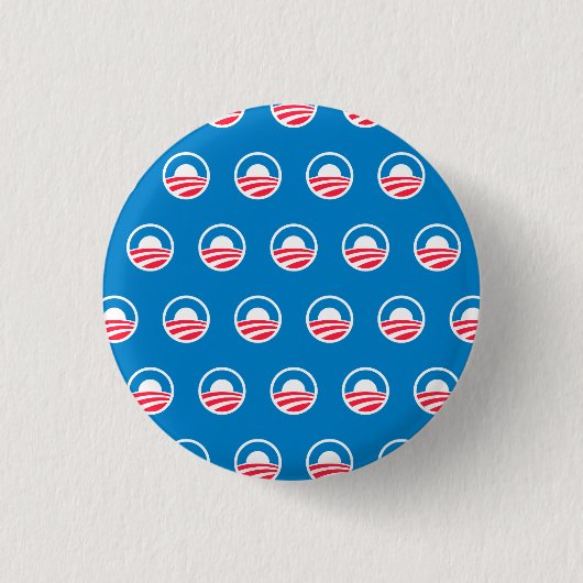 Obama-Muster-Knopf Button (Vorderseite)