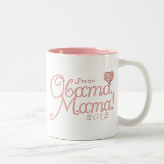 Obama-Mutter 2012 Gang Zweifarbige Tasse (Rechts)