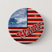 Obama-Mutter Cute Button (Vorderseite)