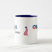 Obama-Mutter Logo Coffee Mug Zweifarbige Tasse (Mittel)