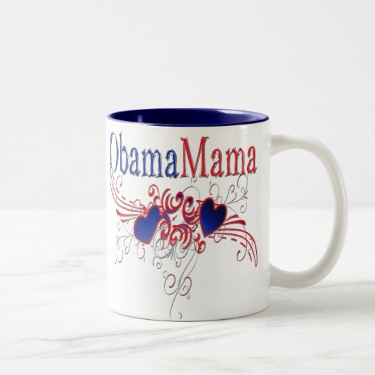 Obama-Mutter Zweifarbige Tasse (Rechts)