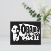 Obama My Prez Post Cards Postkarte (Stehend Vorderseite)