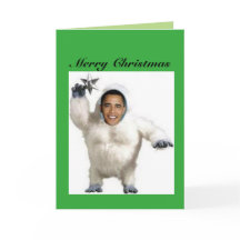 Obama-nable Snowman Weihnachtskarte