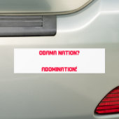 OBAMA-NATION?    GRÄUEL! AUTOAUFKLEBER (Auf Auto)