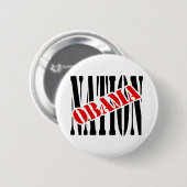 Obama-Nation mit Deckung und Kontur Button (Vorne & Hinten)