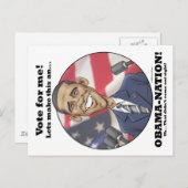 Obama-Nation Postkarte (Vorne/Hinten)