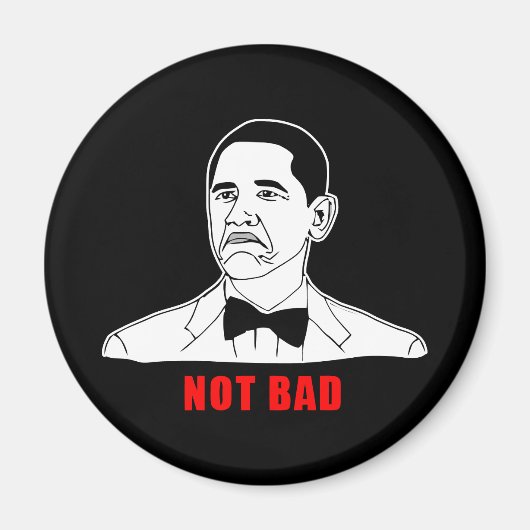 Obama nicht böse Mammutwut konfrontiert Comic Magnet (Vorne)