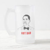 Obama nicht schlechtes meme Raserei-Gesichts-Comic Mattglas Bierglas (Links)