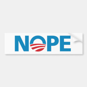 Obama, "NOPE" Autoaufkleber