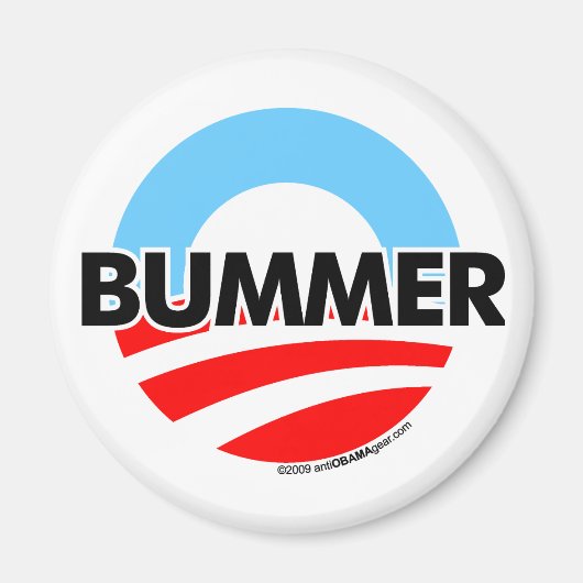 Obama O Bummer Logo Magnet (Vorne)