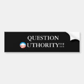 obama_o, FRAGE 'O'UTHORITY! Autoaufkleber (Vorne)