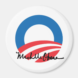 OBAMA O MIT AUTOGRAMM MICHELLE OBAMA - .PNG MAGNET