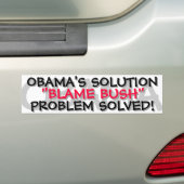 OBAMA- - OBAMASlösung "SCHULD BUSH " Autoaufkleber (Auf Auto)