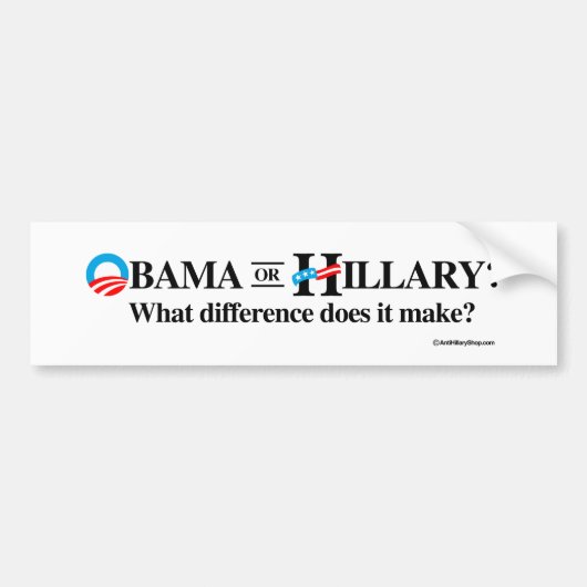 Obama oder Hillary - welcher Unterschied es macht Autoaufkleber (Vorne)