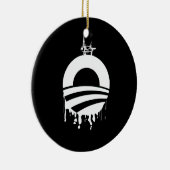 Obama-Ölplattform-Rückseite Keramik Ornament (Rechts)