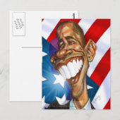 Obama Omage Farbe Postkarte (Vorne/Hinten)