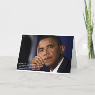 Obama "On Changing" Weisheitszitat Geschenke und T Karte