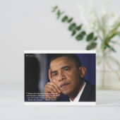 Obama "On Changing" Weisheitszitat Geschenke und T Postkarte (Stehend Vorderseite)
