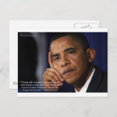 Obama "On Changing" Weisheitszitat Geschenke und T Postkarte (Vorne/Hinten)