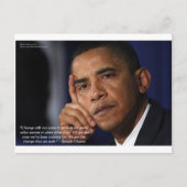 Obama "On Changing" Weisheitszitat Geschenke und T Postkarte (Vorderseite)