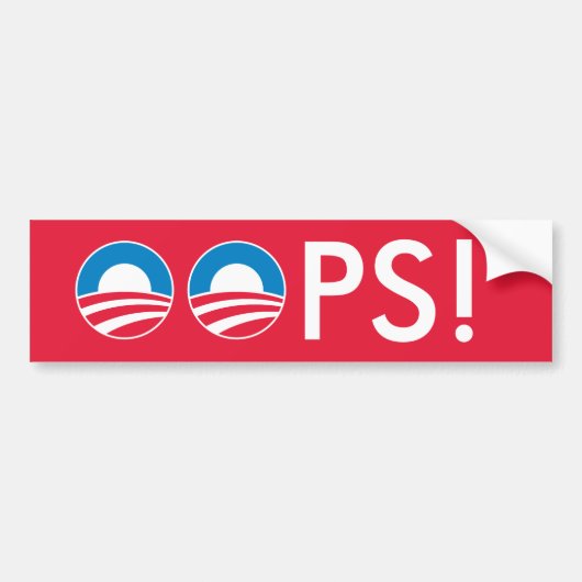 Obama OOPS! Autoaufkleber (Vorne)