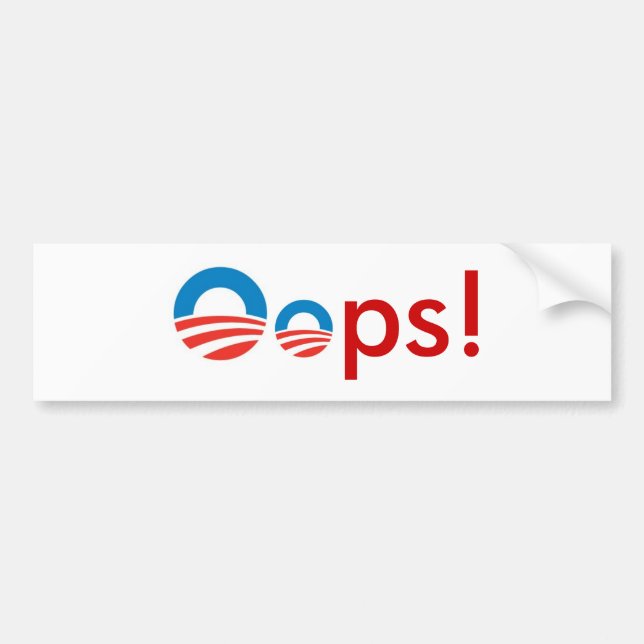 Obama Oops! Autoaufkleber (Vorne)