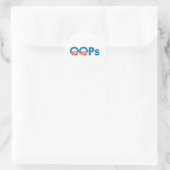 Obama oops runder aufkleber (Tasche)