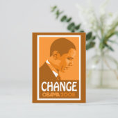Obama Orange Change Postcard Postkarte (Stehend Vorderseite)
