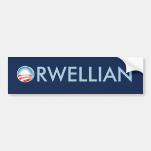 Obama Orwellian Autoaufkleber