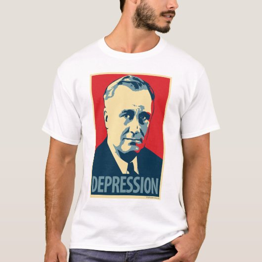 Obama-Parodieplakat-Shirt: Krise (FDR) T-Shirt (Vorderseite)