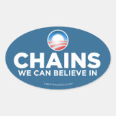 Obama Parody Chains Sticker (Vorderseite)