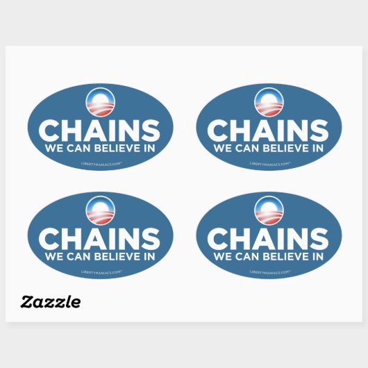 Obama Parody Chains Sticker (Blatt)