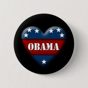 Obama-patriotisches Herz Button