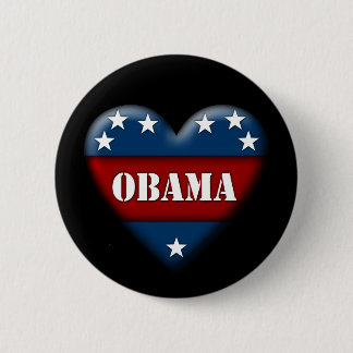 Obama-patriotisches Herz Button