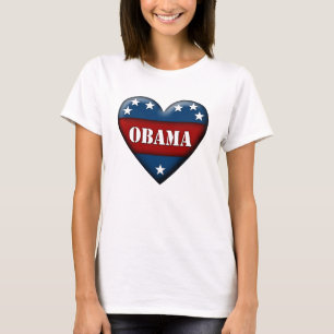 Obama patriotisches Herz T-Shirt