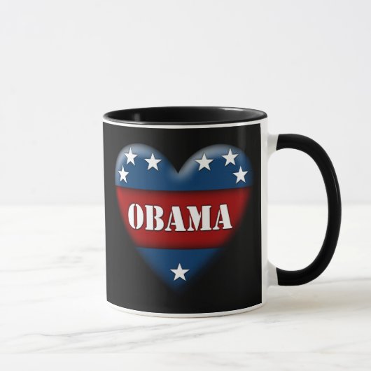 Obama-patriotisches Herz Tasse (Rechts)