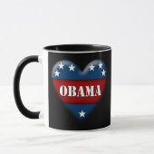 Obama-patriotisches Herz Tasse (Links)