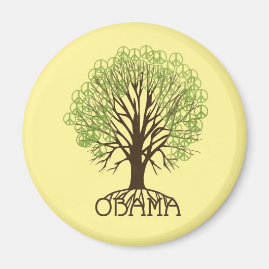 Obama Peace Tree Magnet (Vorne)